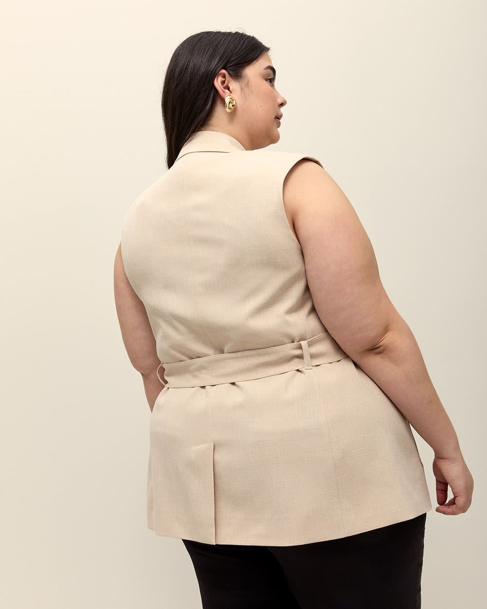 Belted Sleeveless Safari Vest