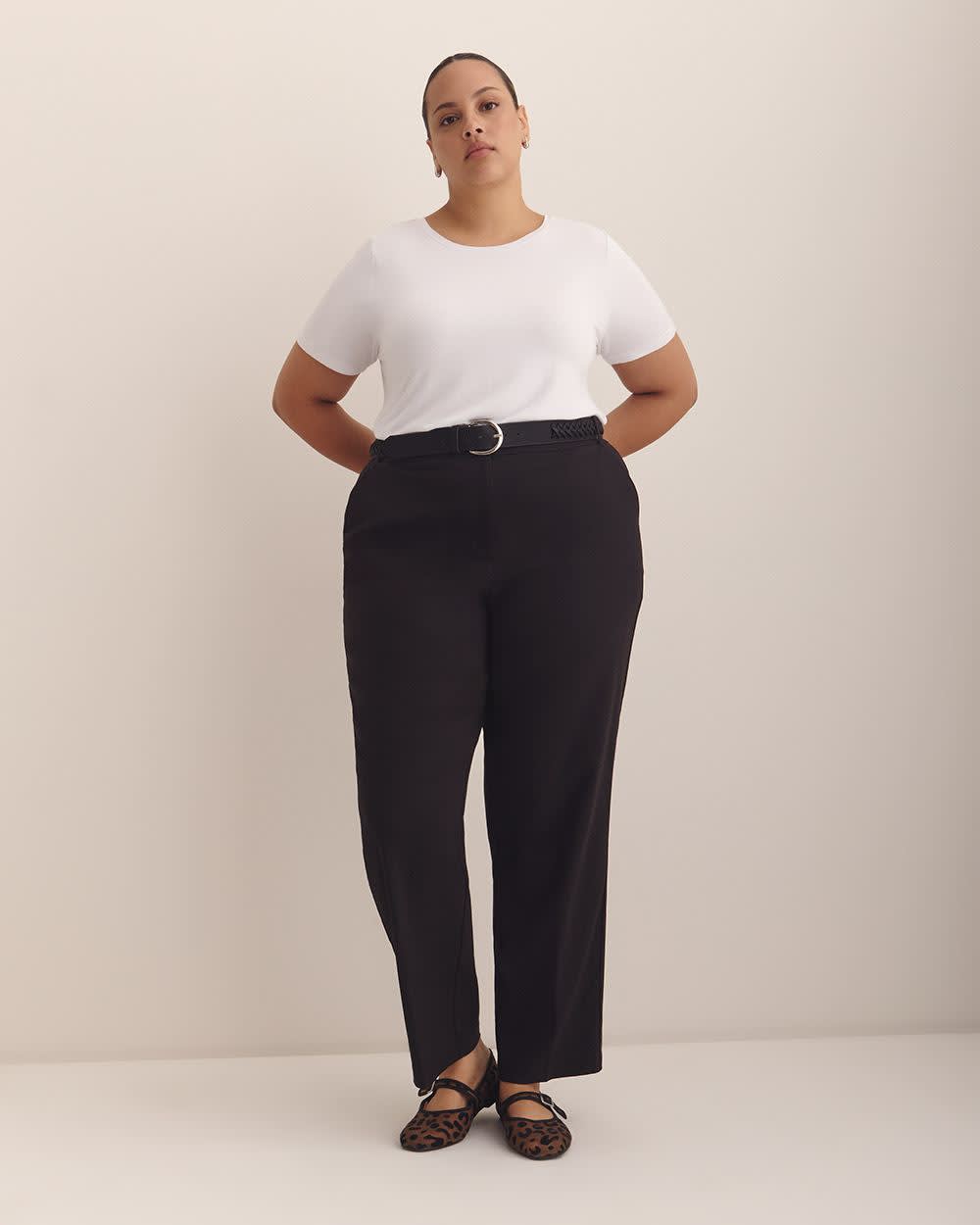 Responsible, Curvy Fit, Solid Straight Leg Pant