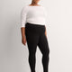 Responsible, Black Legging with Side Shirring