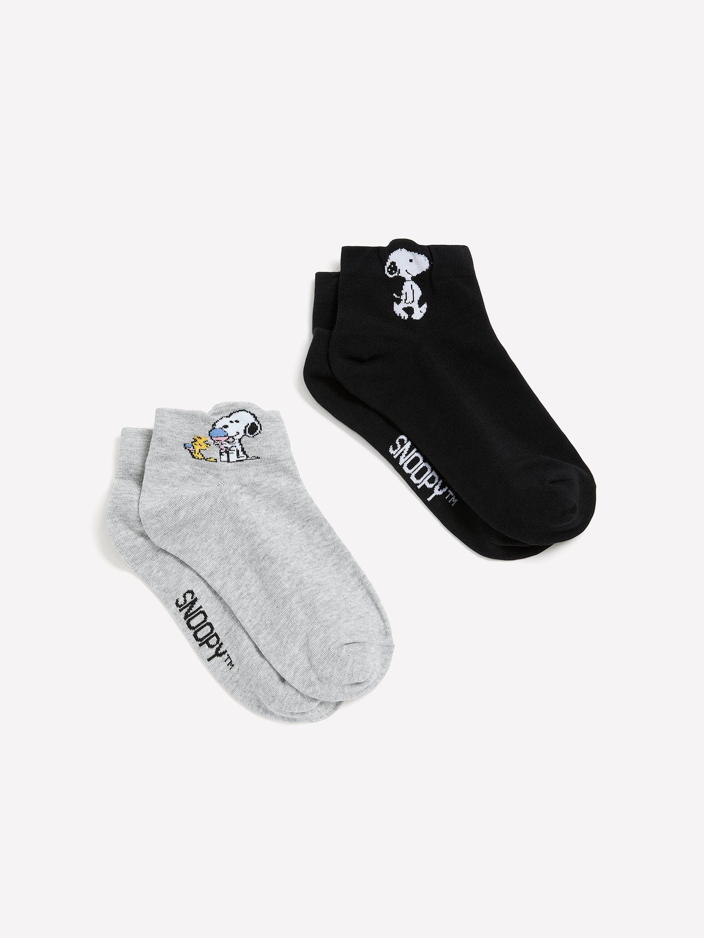 Chaussettes courtes de Snoopy, sous license, ens. de 2