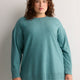 Grey French Terry Fashion Tunic Sweatshirt - Active Zone