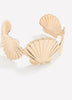 Golden Shell-Shaped Cuff Bracelet