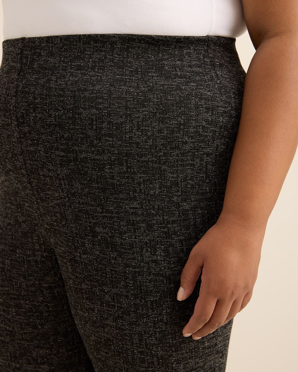 Black Glittery Textured Fashion Legging