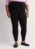 Legging tendance noir avec rivets dorés en forme de chien, tissu responsable