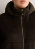 Unlined Coat with Puffer Hood