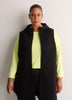 Long Quilted Knit Sleeveless Hooded Vest - Active Zone