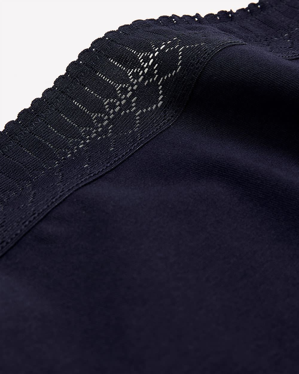 Culotte échancrée en mélange de coton avec élastique en dentelle - ti Voglio