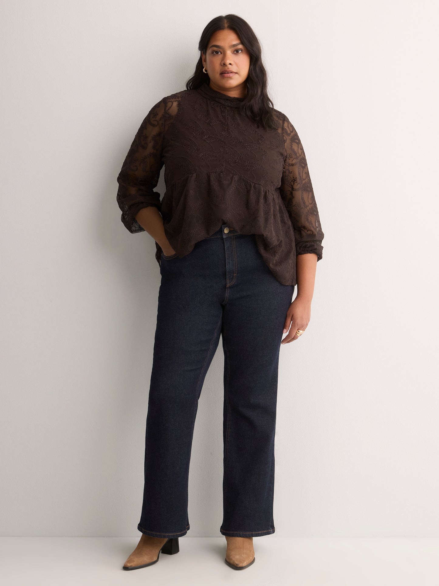 Petite, Classic-Fit High-Rise Bootcut Denim Pant - d/C jeans