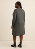 Chemise de nuit grise à manches longues en tricot gaufré - ti Voglio
