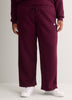 Burgundy Feel Cozy Open-Hem Pants with Small Logo - adidas