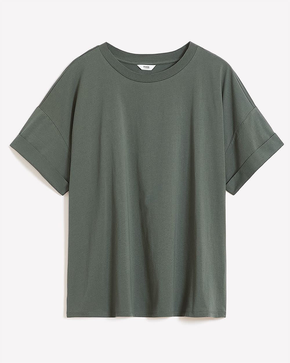 Boxy Short-Sleeve Cotton T-Shirt - PENN. Essentials