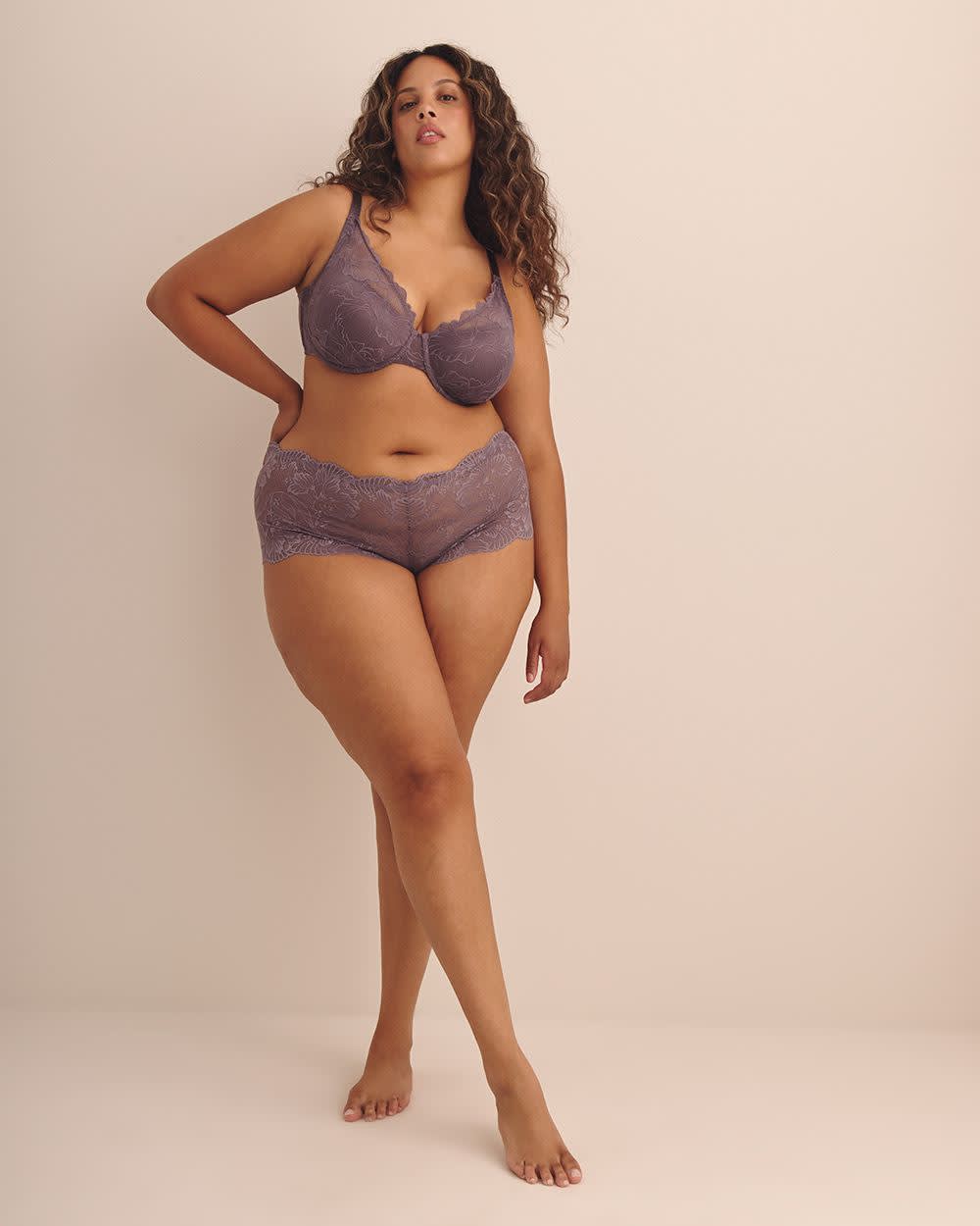 Soutien-gorge balconnet rembourré en dentelle - Déesse Collection