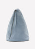 Blue Gray Suede Sling Bag