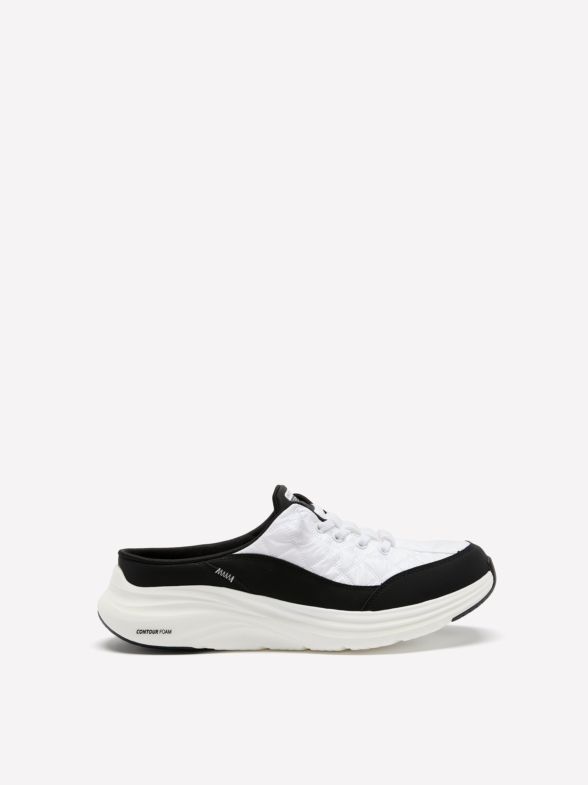Wide Width, Open-Back Contour Foam Mule Sneaker - Skechers