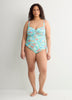 Shirred Bandeau Underwire One-Piece Swim Suit - Bleu by Rod Beattie