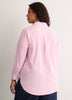 Pink Poplin Buttoned-Down Tunic Shirt