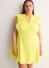 Robe courte évasée à manches à volants
