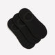 Black Knit Sneaker Socks, Set of 3