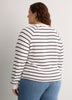 White and Navy Striped Henley Long-Sleeve Tee - Levi's