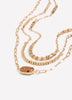 Golden Three-Layer Short Necklace