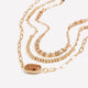 Golden Three-Layer Short Necklace