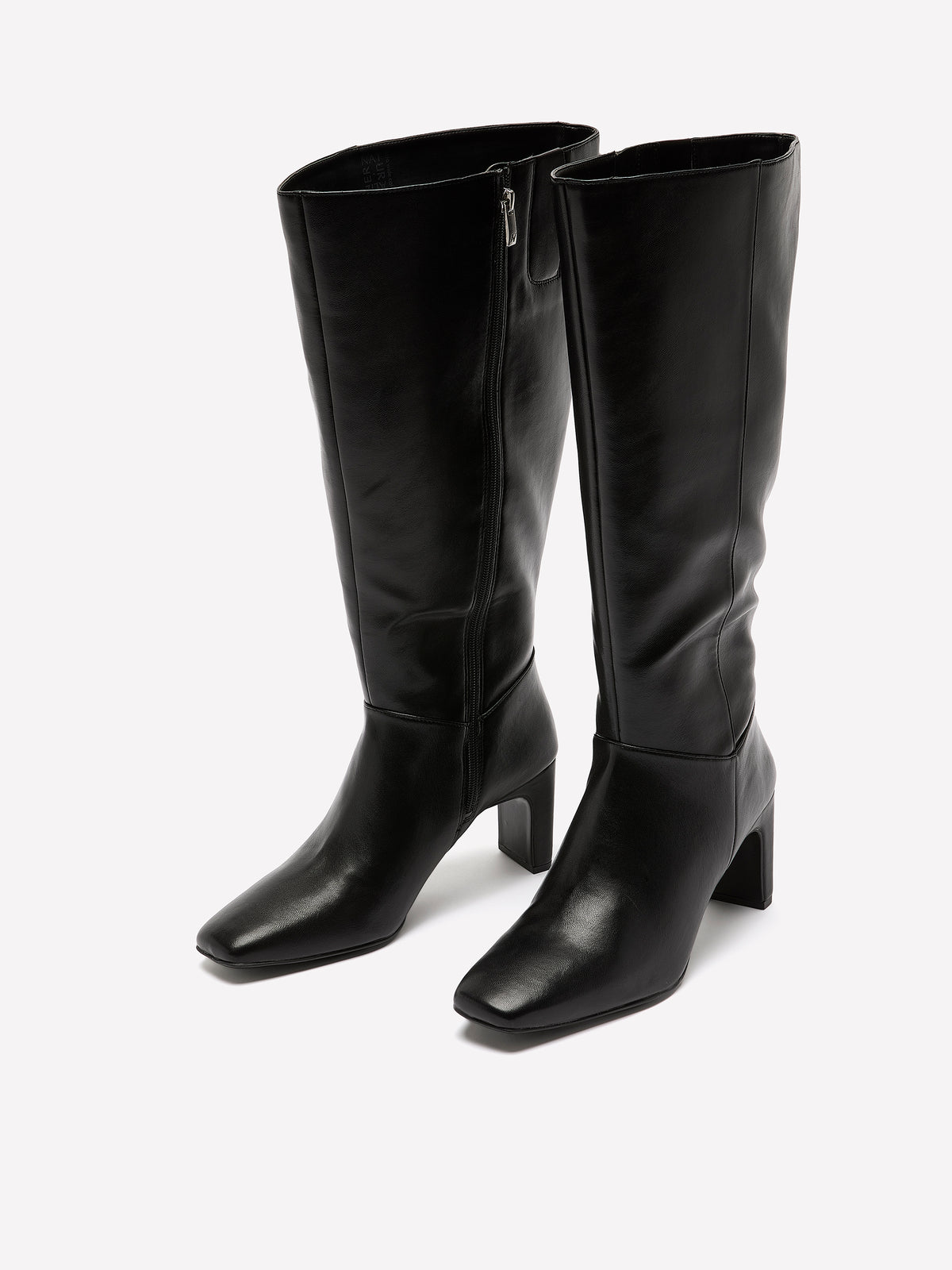 Wide Width, Extra Wide Calf, Black Nona Knee-High Blade-Heel Boots - Naturalizer