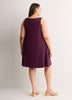 Responsible, Ribbed Sleeveless Boat Neck Swing Dress