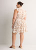 Robe courte évasée à manches à volants