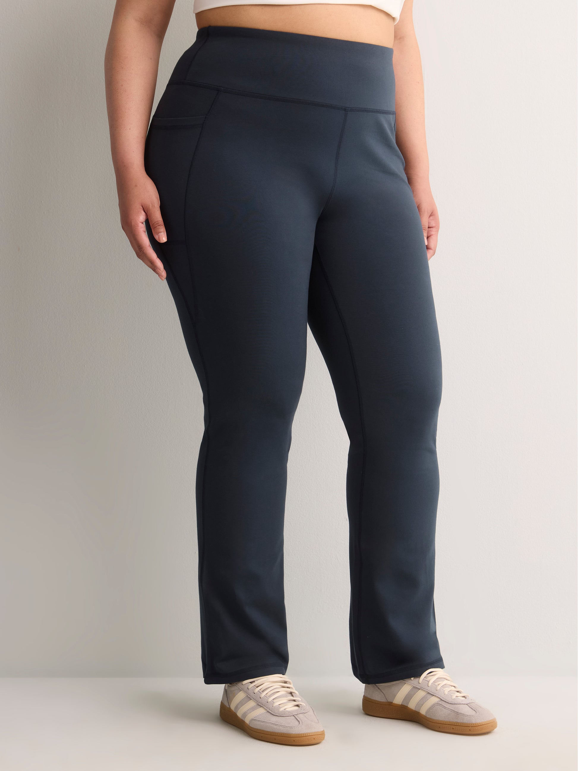 Coloured Cotton-Knit Essential Yoga Pant - Active Zone