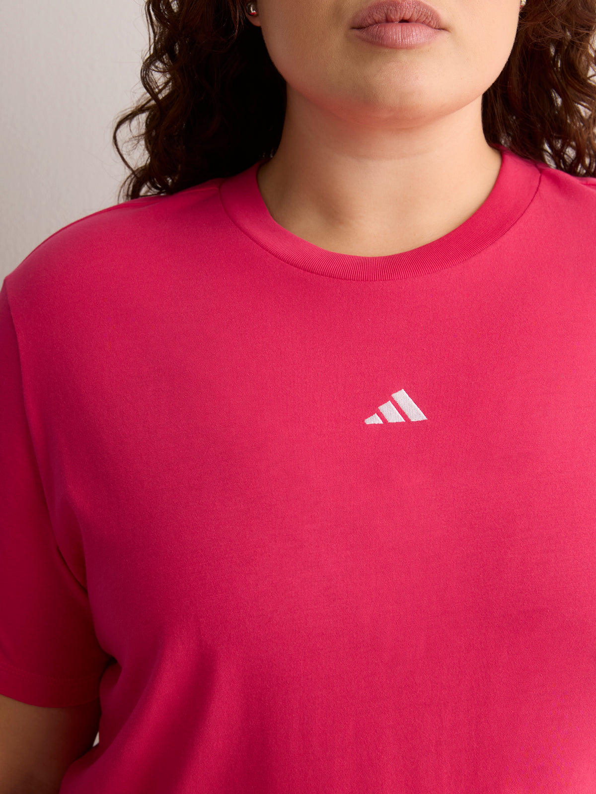 Pink Cotton Short-Sleeve Crew-Neck Tee - adidas