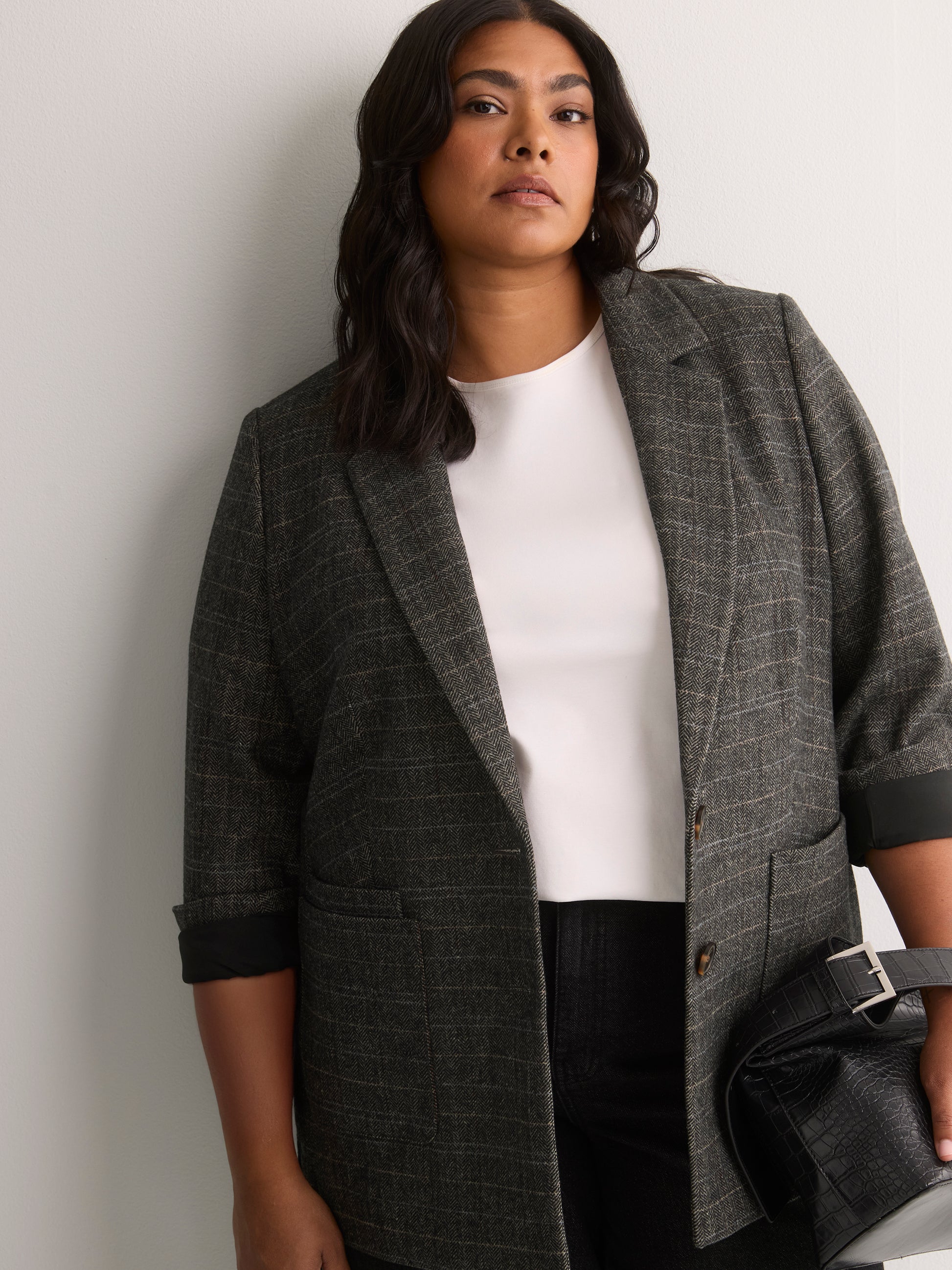 Charcoal Twill Winter Blazer