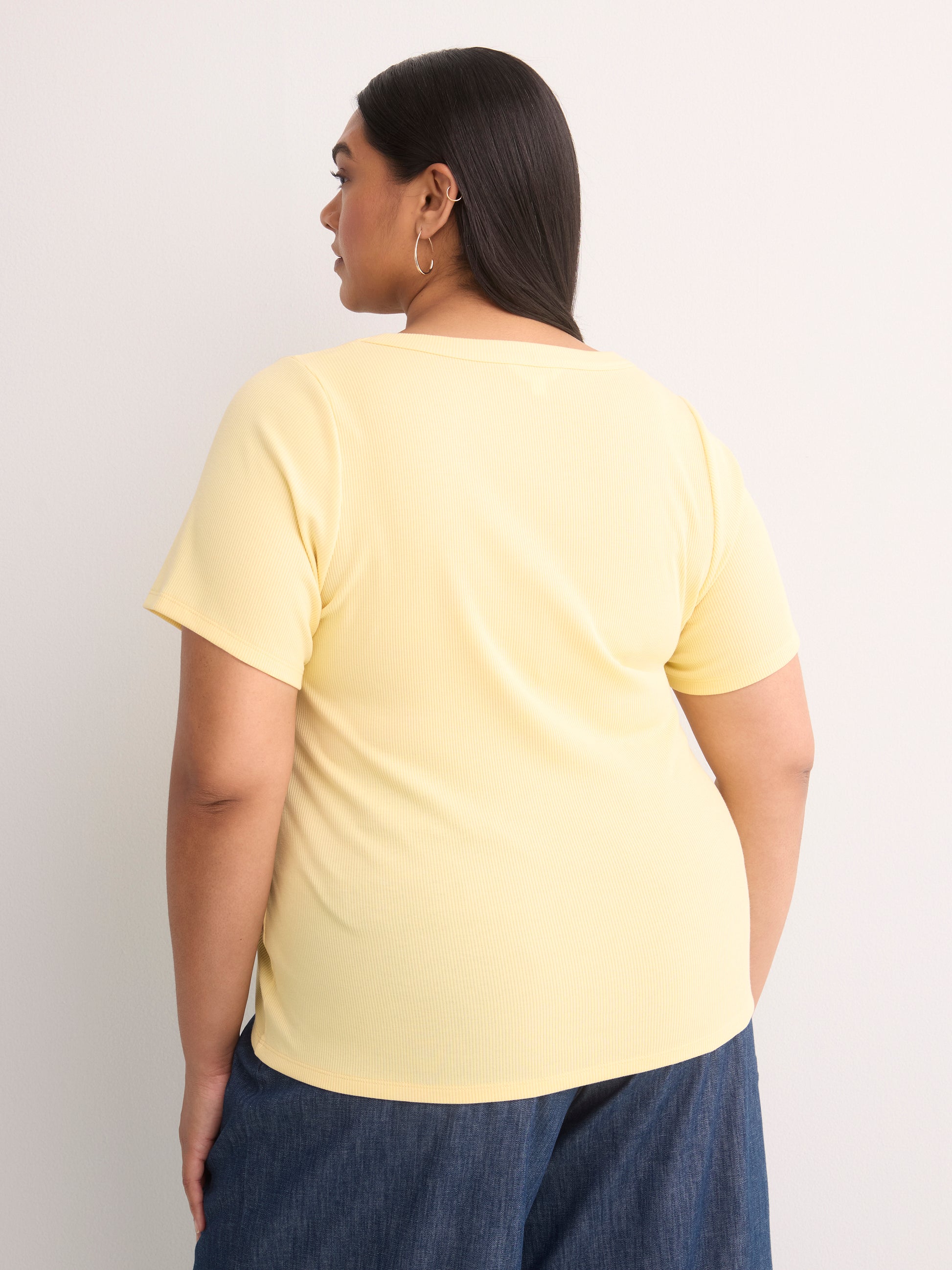 Short-Sleeve Scoop Neck Top