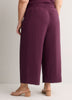 Woven Wide-Leg Slip-On Cropped Pant