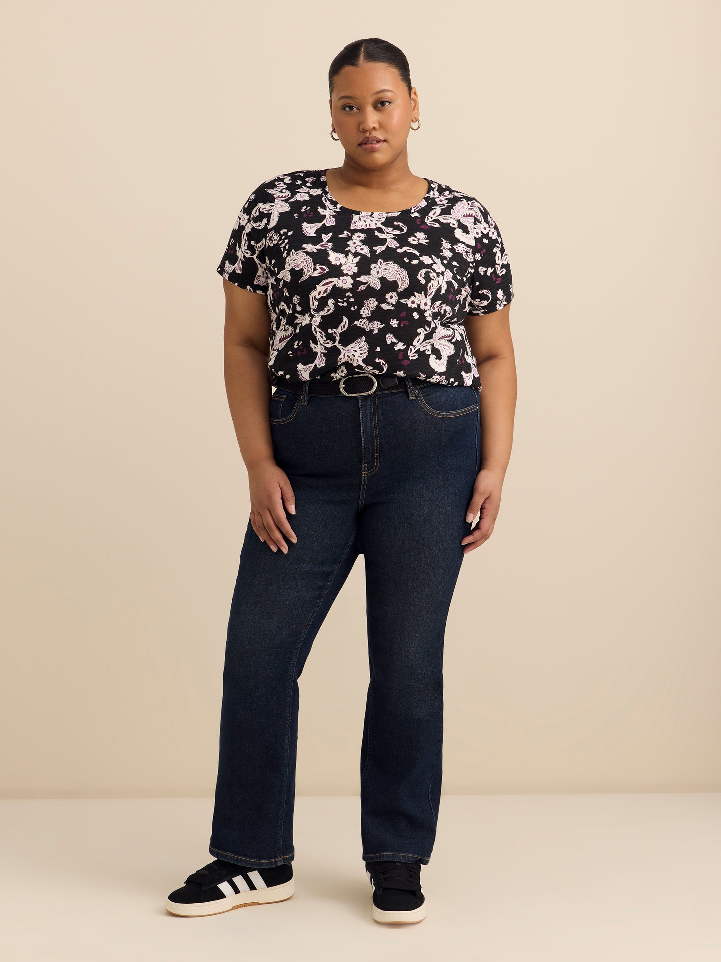 Curvy-Fit Short-Sleeve Crew-Neck Tee