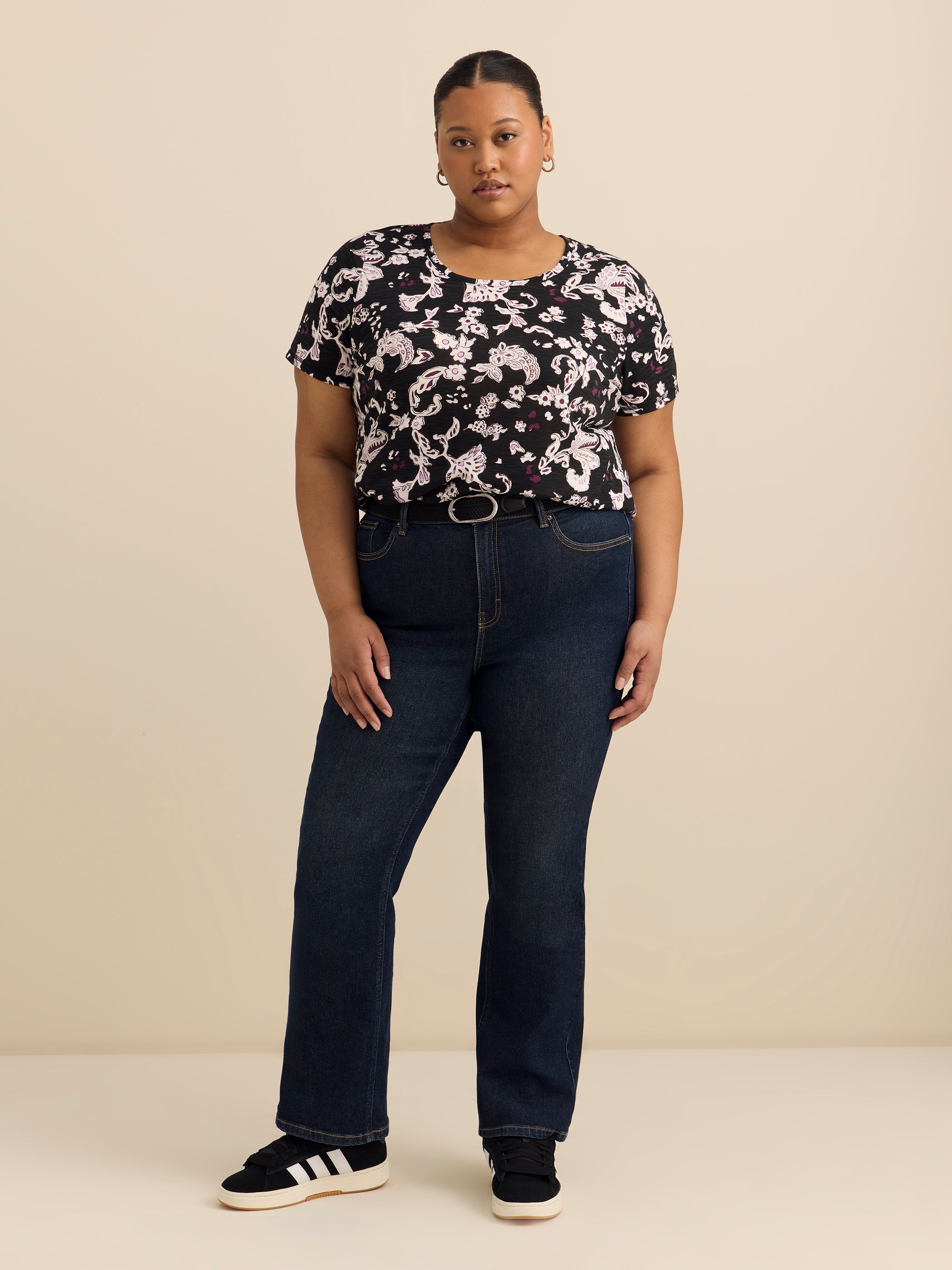 Curvy-Fit Short-Sleeve Crew-Neck Tee