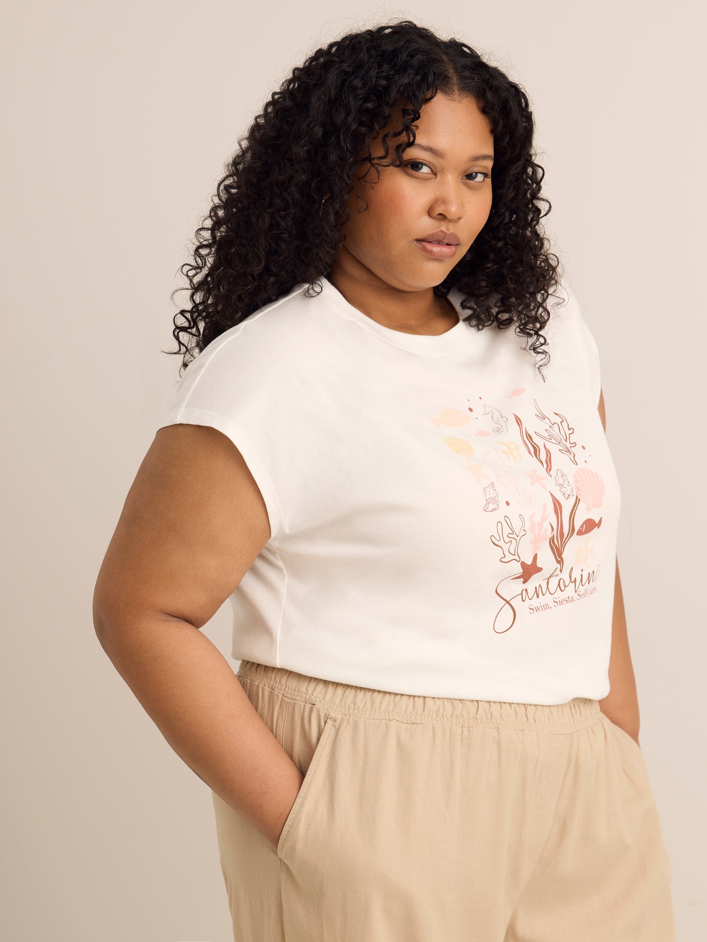 Extended-Sleeve Crewneck Knit Top