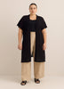 Relaxed-Fit Short-Sleeve Crochet Tunic Cardigan