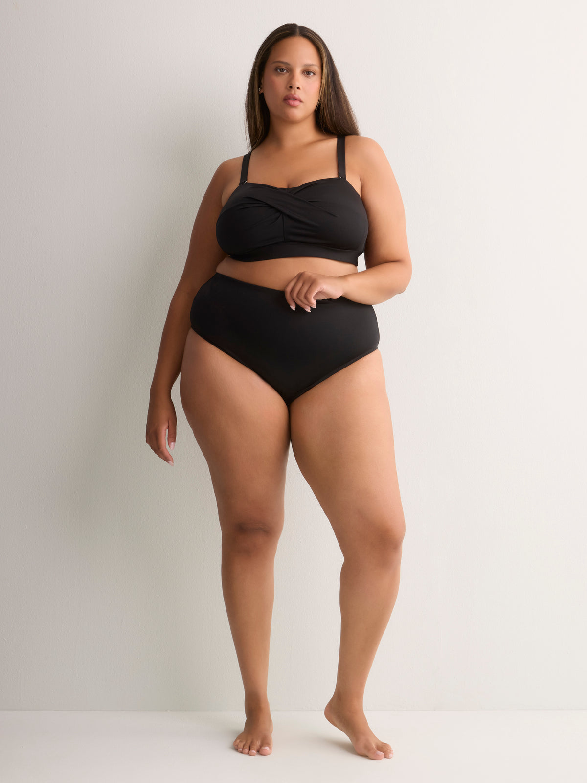 Bandeau Bikini Top with Twisted Front