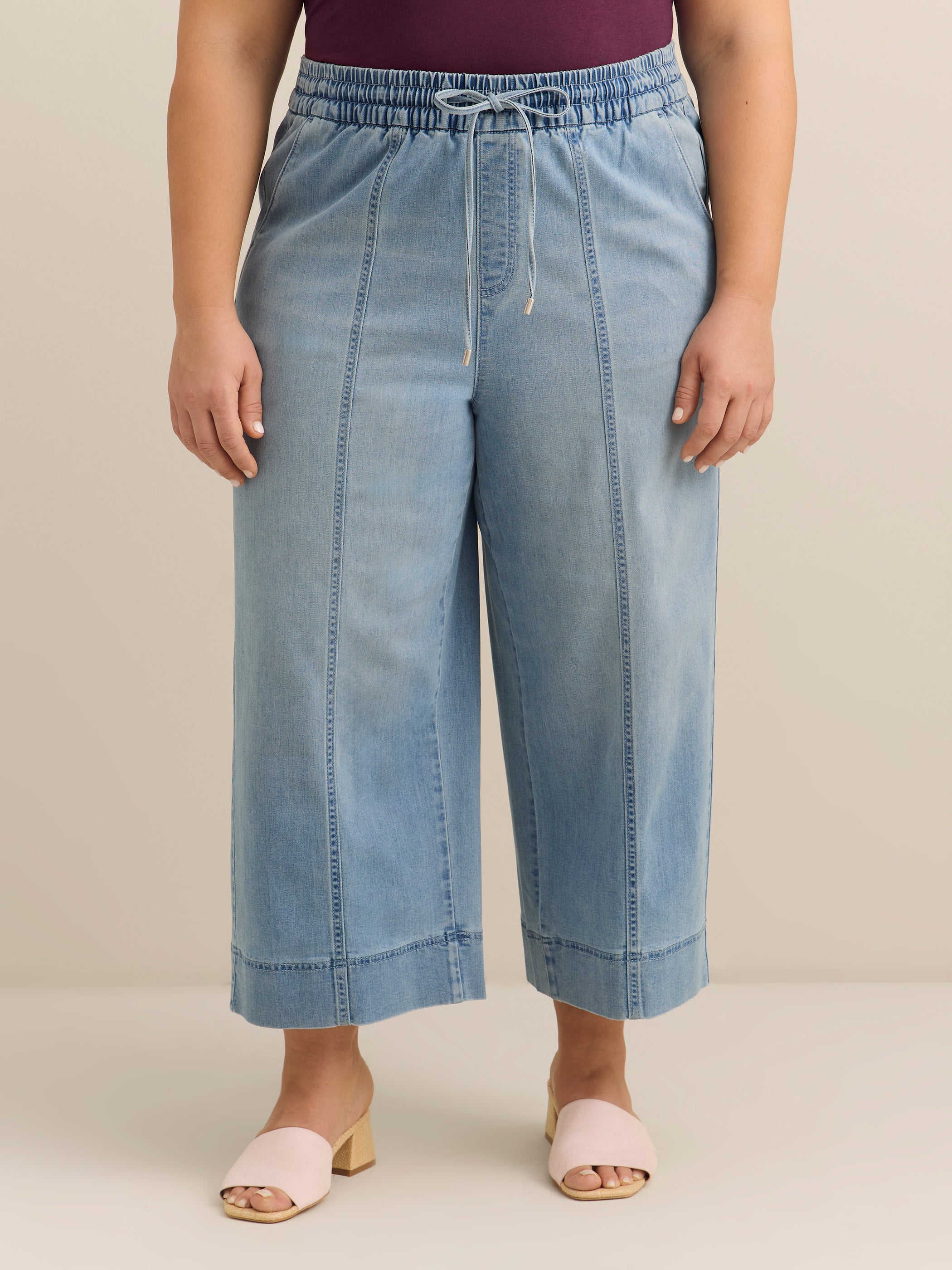 Jean court à jambe large et à taille mi-haute - d/C JEANS 