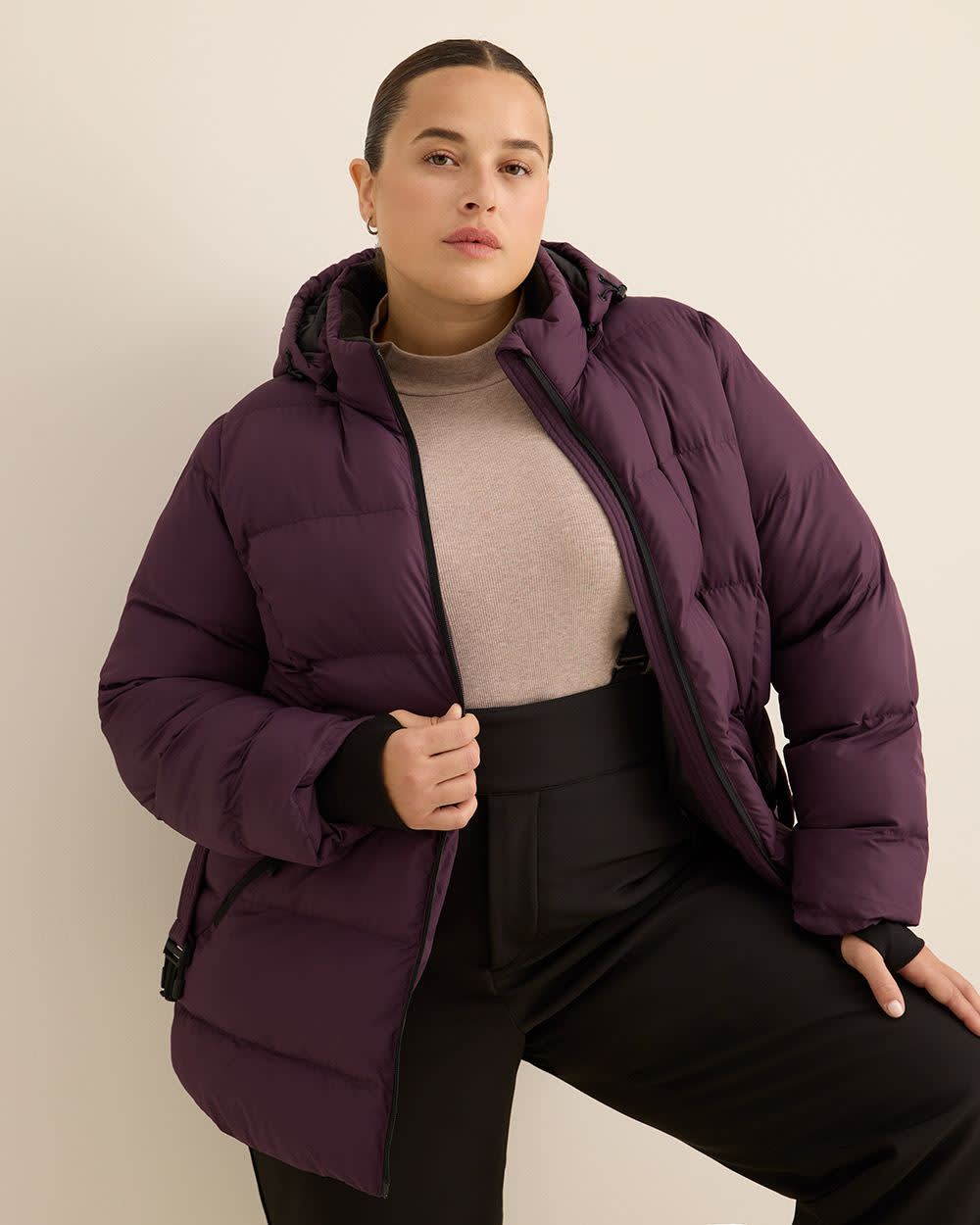 Veste Courte Ceinturée Femme Caldene - Effet Peau, Imperméable, Taille L (occasion)