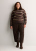 Brown Fair Isle Crew-Neck Sweater