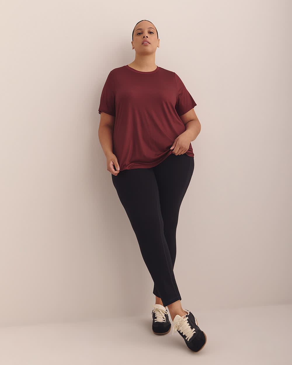 T-shirt à manches courtes et ourlet arrondi, tissu responsable - Active Zone