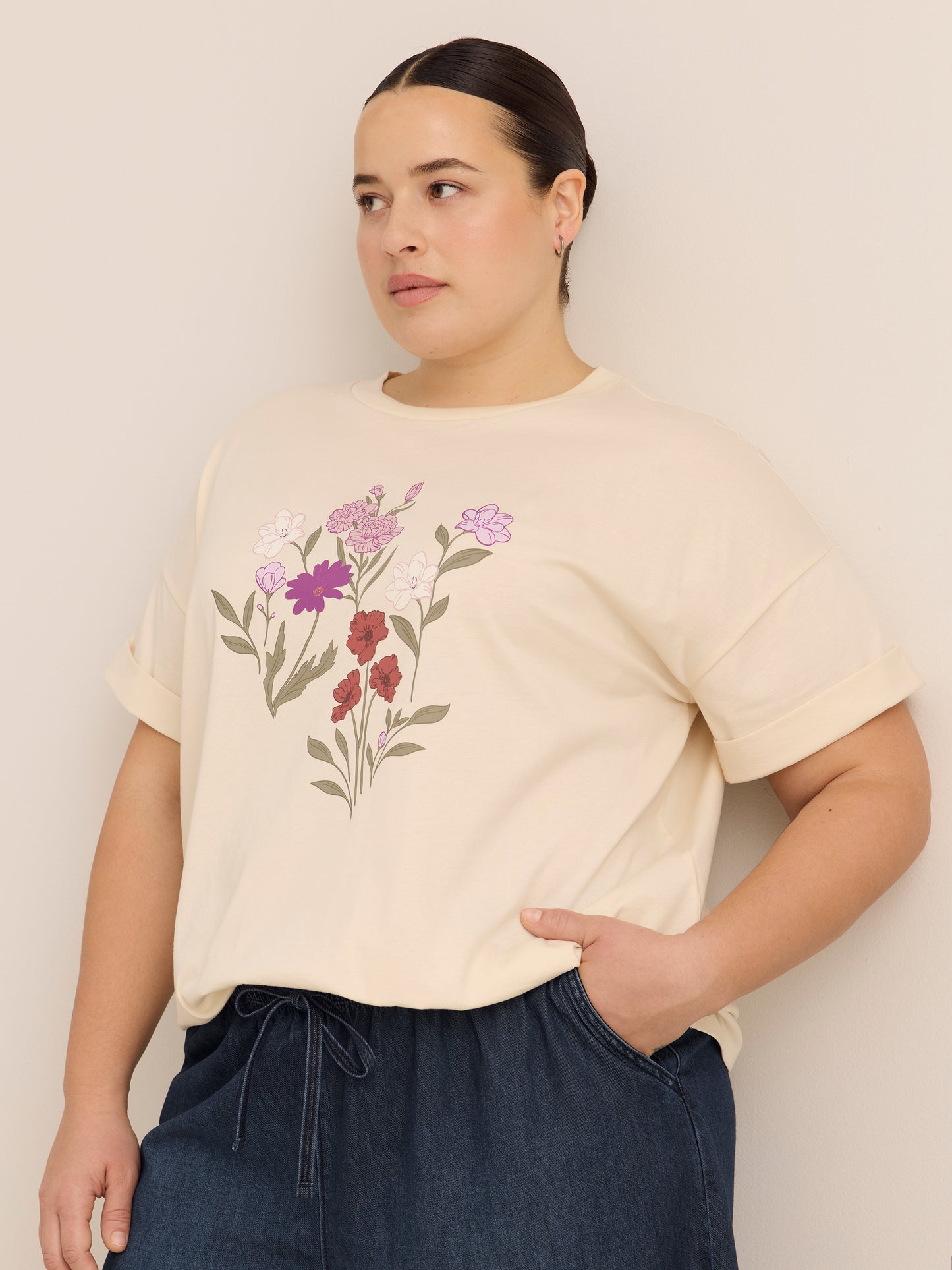 Boxy Short-Sleeve Crew-Neck T-Shirt