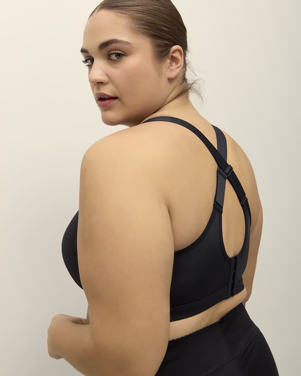Black Medium-Support Wireless Sports Bra - Active Zone