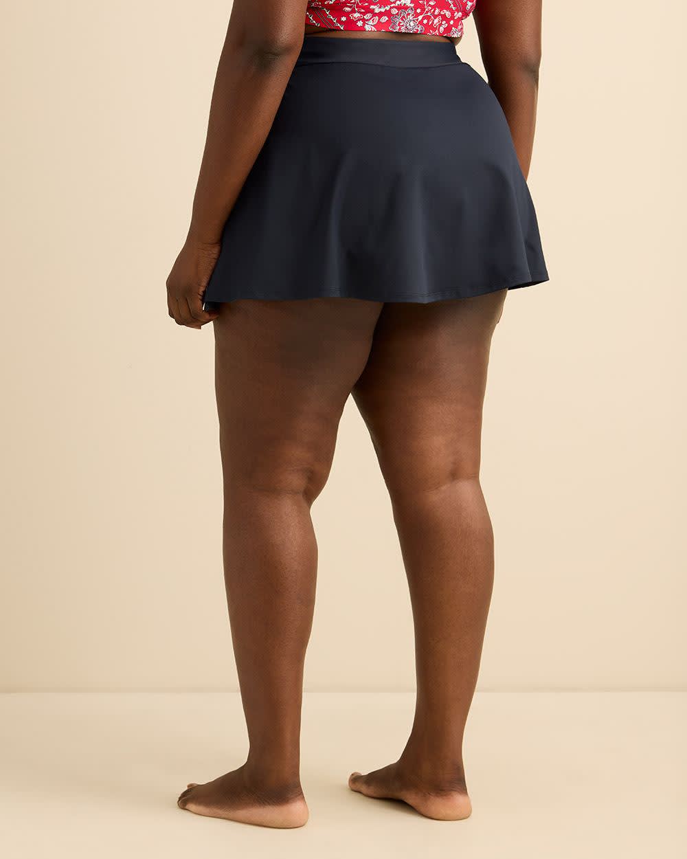 Mid-Rise Swim Skirt With Built-In Shorts