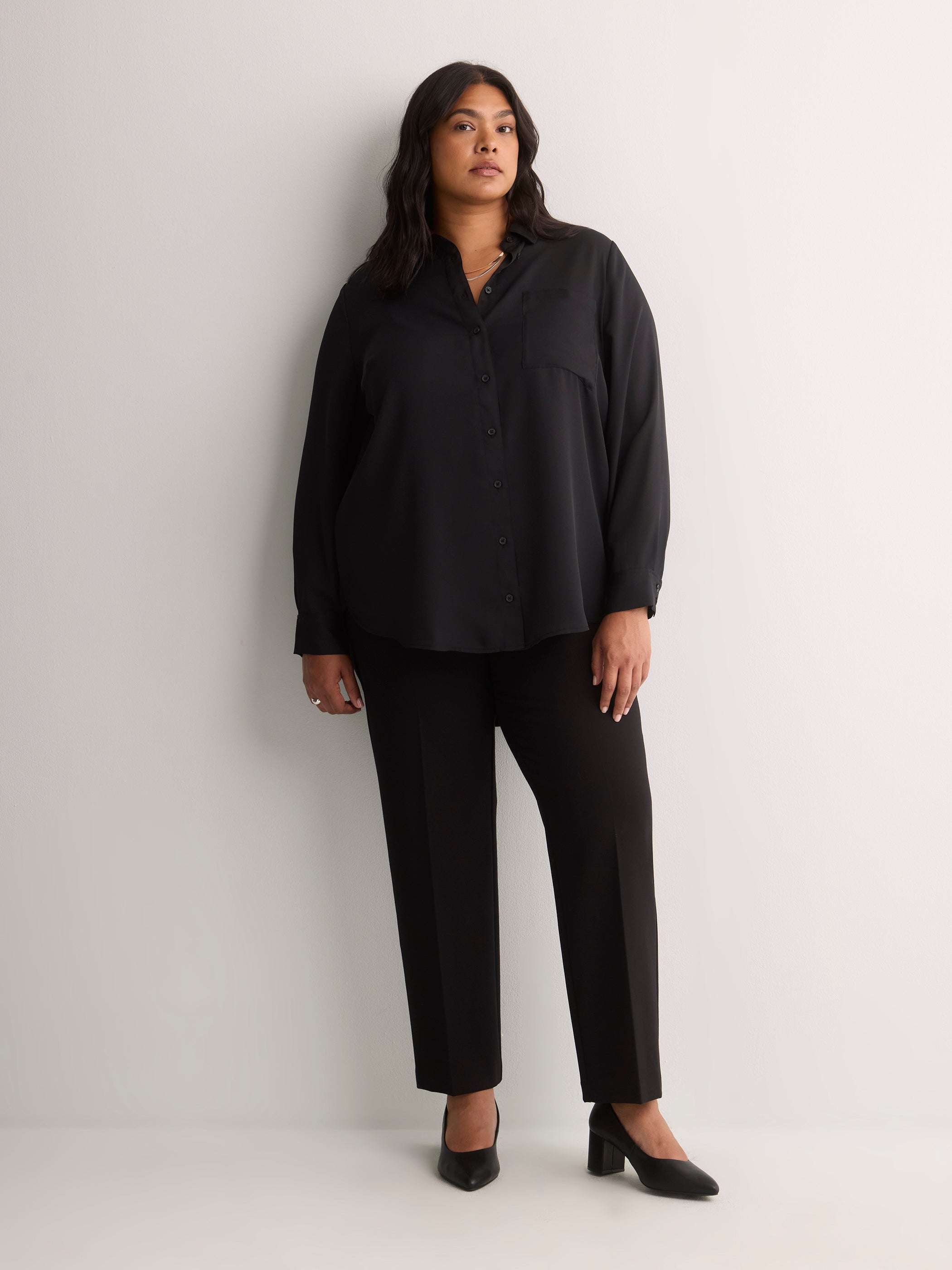 Silky Buttoned Down Tunic