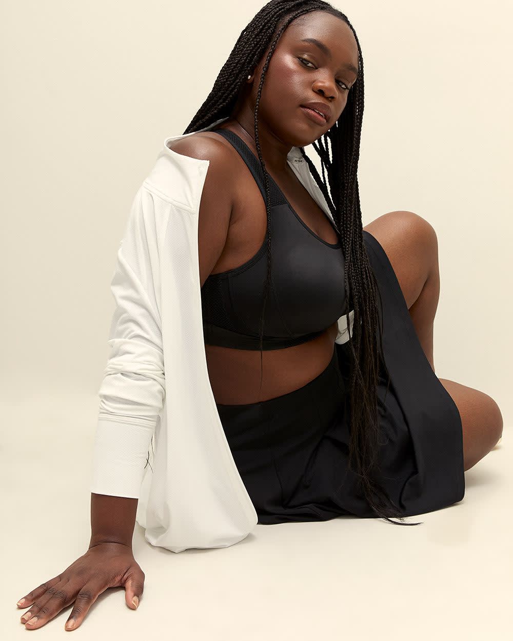 Black Low-Support Wireless Sports Bra - Active Zone