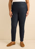 Faux Denim Legging With Lace Detail