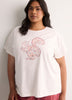 Short-Sleeve Boxy Pyjama Top with Snow White Print - tiVOGLIO