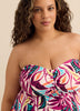 Printed Bandeau Tankini with Removable Straps